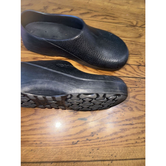Birkenstock 38.5 super Birki Black Clogs Women Size 7 - Picture 1 of 7